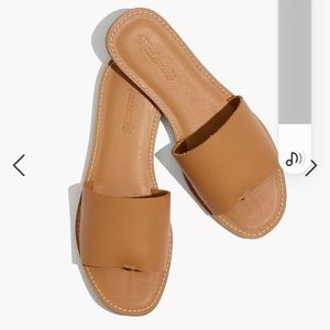 Madewell Boardwalk Post Slide in Lether